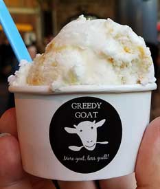 goat milk ice cream at Borough Market in London from Greedy Goat
