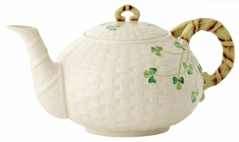Belleek Shamrock Teapot