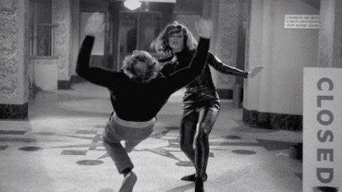 Dame Diana Rigg in her early role as karate chopping Secret Agent Mrs. (Emma) Peel