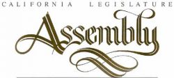 banner with California Legislature at the top and "Assembly" in formal script with ligature
