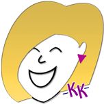 Happy Blonde Pink Triangle earring logo, Karin Kallmaker