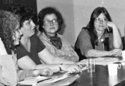 Barnard conference table Joan Nestle Dorothy Allison