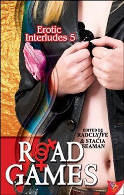 book cover woman leather jacket road games