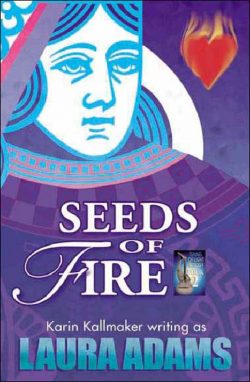 book cover seeds of fire lesbian fantasy hildegaard von bingen