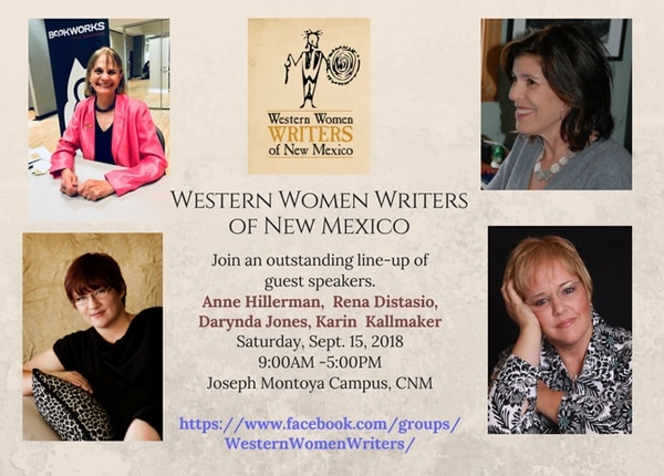 publicity poster for 2018 Western Women Writers of New Mexico annual event