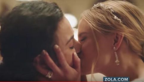 Zola ad snapshot lesbian kiss