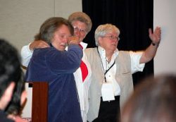 Photo, Ellen Hart, Katherine Forrest, Lee Lynch 2008