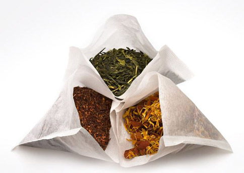 tea bags with loose tea