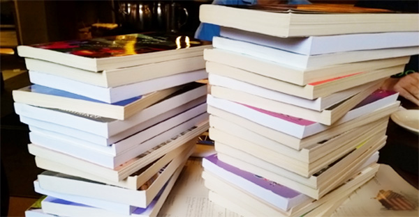 huge stack of KK books
