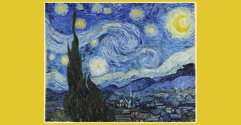 The Starry Night by Vincent Van Gogh, 1889, via WikiArt.org public domain.